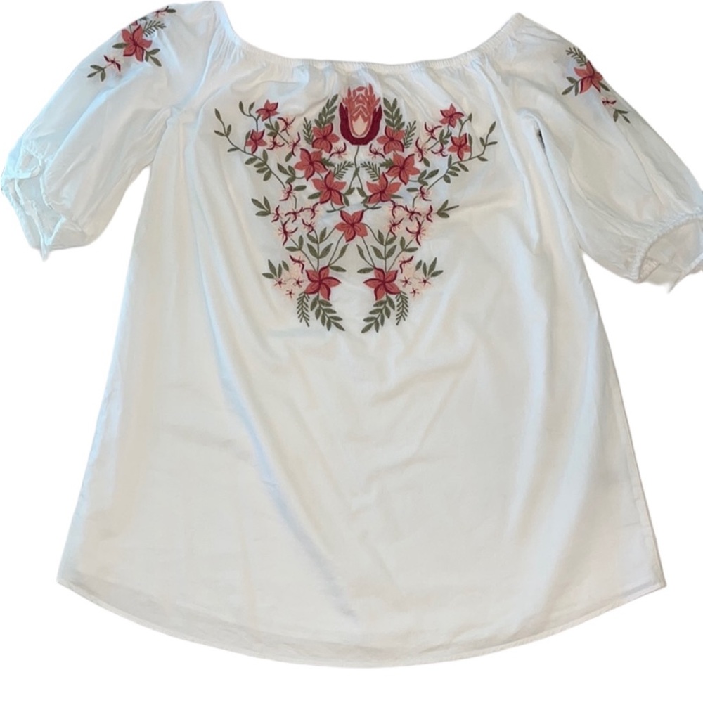 Hinge Sheath Embroidered White Dress Size Medium NWT - Picture 3 of 16